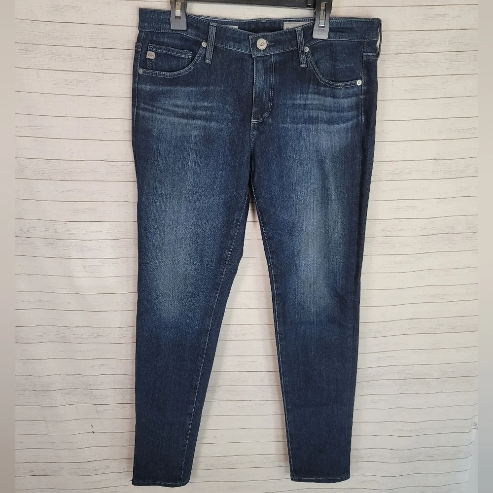AG ADRIANO GOLDSCHMIED THE LEGGING ANKLE DARK WASH, SZ 28